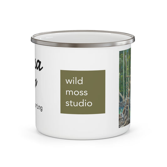 Wild Moss Studio | Wacissa River Big Blue Spring Enamel Camping Mug
