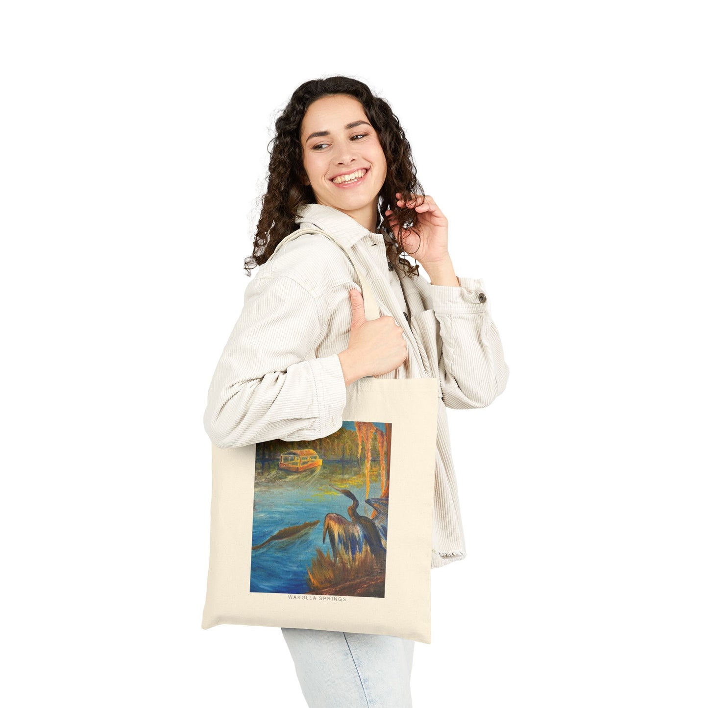 Wakulla Springs Anhinga Cotton Canvas Tote Bag