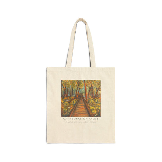 Cathedral of Palms Cotton Canvas Tote Bag, Eco-Friendly Bag, Reusable Shopping Tote