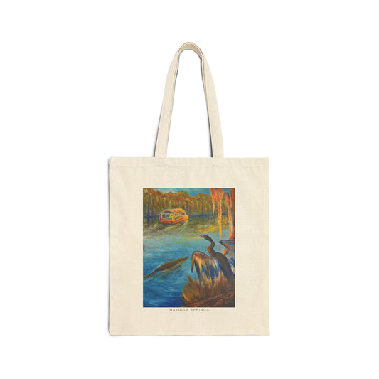 Wakulla Springs Anhinga Cotton Canvas Tote Bag