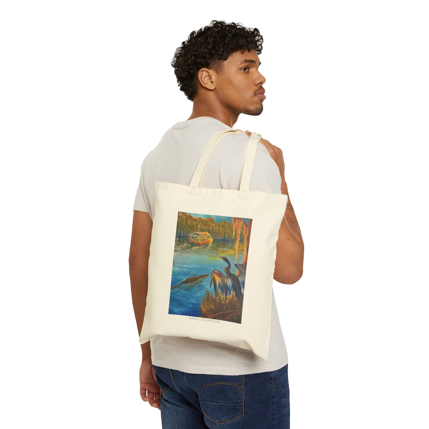 Wakulla Springs Anhinga Cotton Canvas Tote Bag