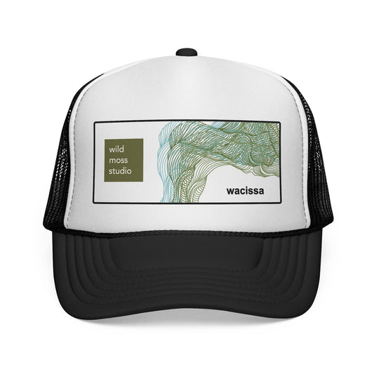 Wacissa River Trucker Hat, Wild Moss Studio Adjustable Cap