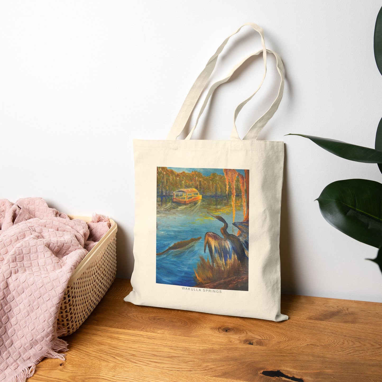 Wakulla Springs Anhinga Cotton Canvas Tote Bag