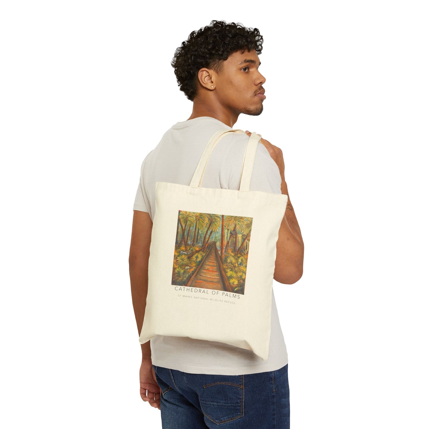 Cathedral of Palms Cotton Canvas Tote Bag, Eco-Friendly Bag, Reusable Shopping Tote