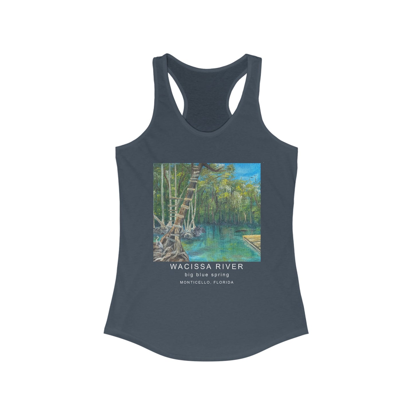 Wacissa River Big Blue Spring Women's Racerback Tank (Available in 3 Colors)