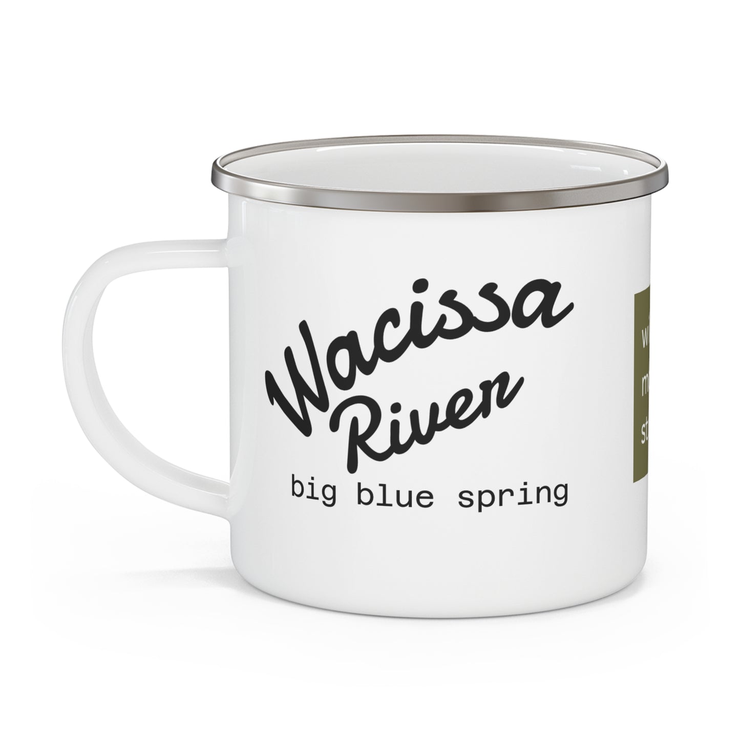 Wild Moss Studio | Wacissa River Big Blue Spring Enamel Camping Mug