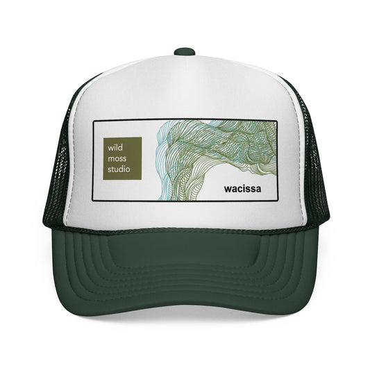 Wacissa River Trucker Hat, Wild Moss Studio Adjustable Cap