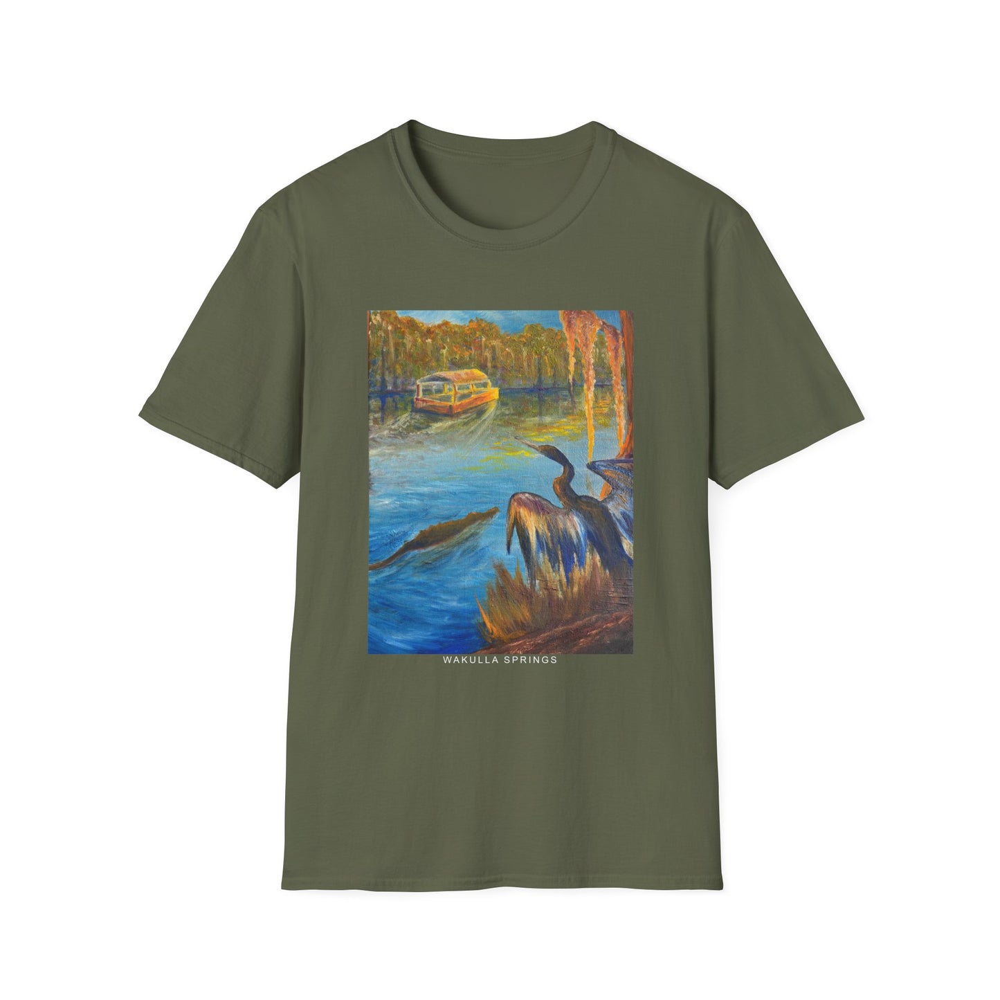 Wakulla Springs Anhinga Unisex Softstyle T-Shirt (3 Colors Available)