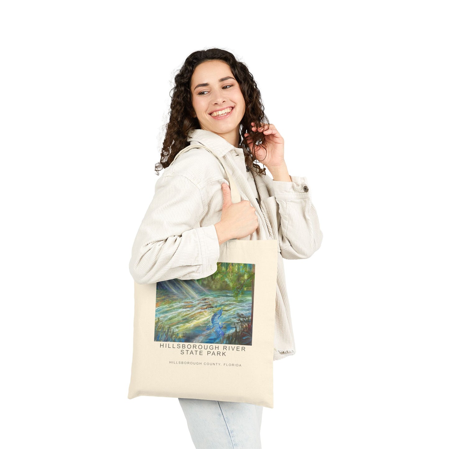 Hillsborough River State Park Cotton Canvas Tote Bag, Eco-Friendly Bag, Reusable Shopping Tote