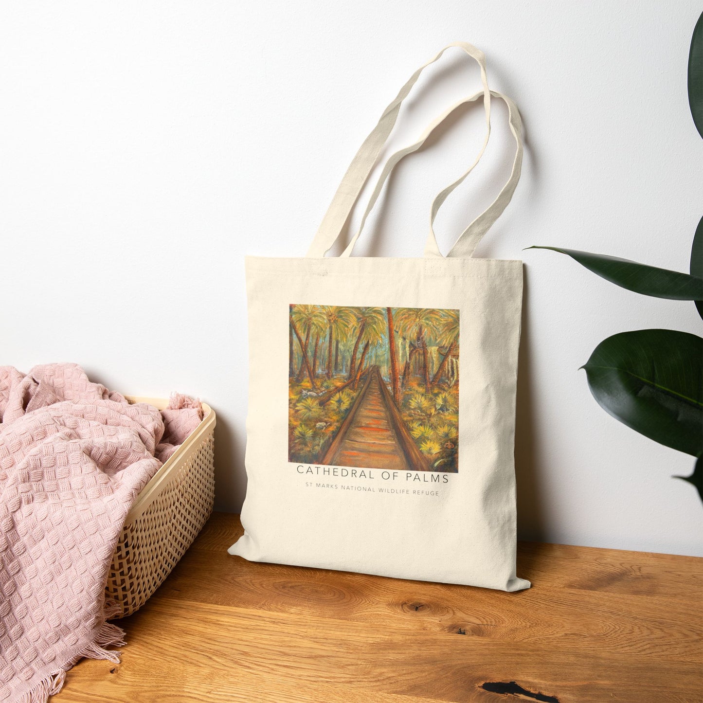 Cathedral of Palms Cotton Canvas Tote Bag, Eco-Friendly Bag, Reusable Shopping Tote