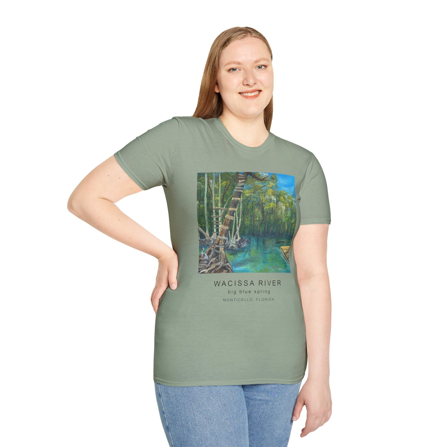 Wacissa River Big Blue Spring Unisex Softstyle T-Shirt (3 Colors Available)