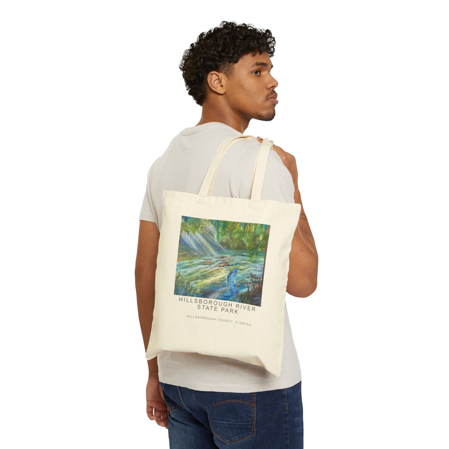 Hillsborough River State Park Cotton Canvas Tote Bag, Eco-Friendly Bag, Reusable Shopping Tote