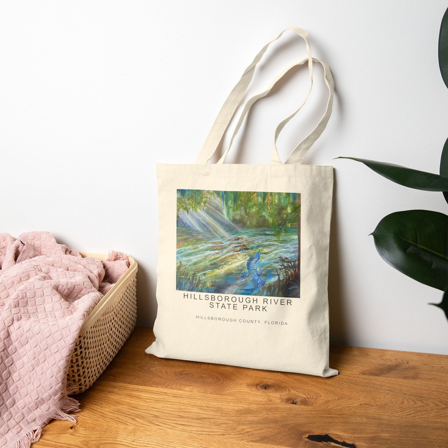 Hillsborough River State Park Cotton Canvas Tote Bag, Eco-Friendly Bag, Reusable Shopping Tote
